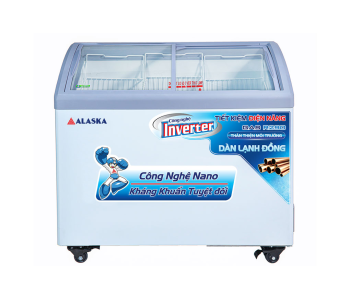 Tủ đông nắp kính cong Alaska Inverter 300 lít KC-210CI