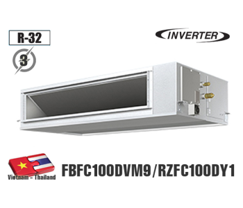 Máy lạnh âm trần nối ống gió Daikin Inverter 4HP FBFC100DVM9/RZFC100DY1 3 pha