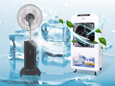 Với thời tiết nóng bức nên dùng quạt máy hay quạt hơi nước